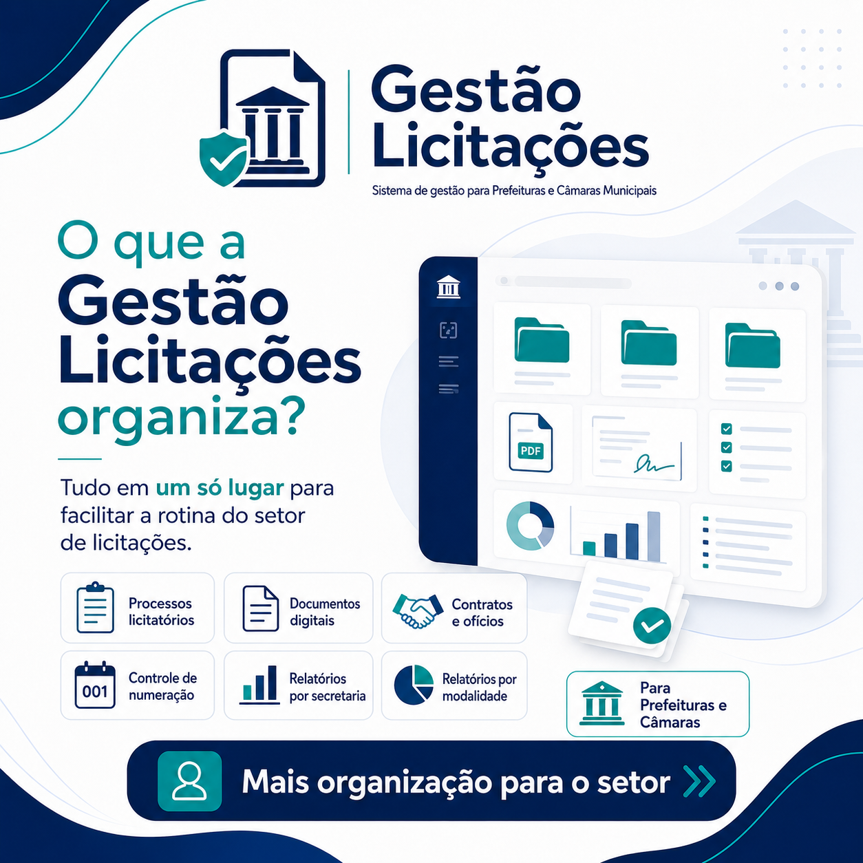 O que a Gestão Licitações organiza
